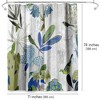 Americanflat 71x74 Floral Shower Curtain - 100% Polyester Shower Curtain, Water-Resistant Bath Curtain with Metal Grommets and 12 Shower Curtain Hooks - 2 of 4
