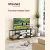 VASAGLE TV Stand Industrial Entertainment Center, Modern TV Console with Open Storage Shelves - 3 of 4
