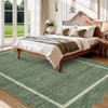 Scalloped Machine Washable Non-Slip Bordered Rug Non-Shedding Soft Low Pile Modern Accent Rugs - 4 of 4