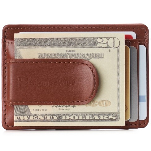 Alpine Swiss Mens Oliver Rfid Safe Minimalist Front Pocket Wallet Smooth  Leather Comes In A Gift Box Tan : Target