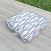 retrografika Sunny Summer Sky White Cartoon Outdoor Floor Cushion - Deny Designs - 2 of 2