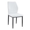 Anybear Set of 4 Dining Chairs with Shell pattern, 17x22.5x37", White - 2 of 4
