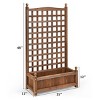 Tangkula set of 2  Wooden Plant Box Flower Plant Growing Box Holder with Trellis - image 3 of 4