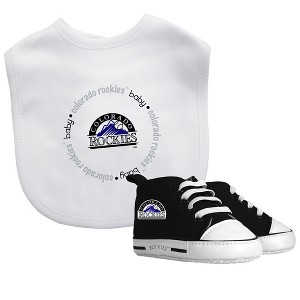Baby Fanatic 2 Piece Bid and Shoes - MLB Colorado Rockies - White Unisex Infant Apparel - 1 of 3