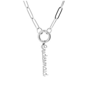 Paperclip Link Chain Charm Holder Necklace With Bridesmaid Charm for Women Stainless Steel 18-20" Ginger Lyne Collection - 1 of 4
