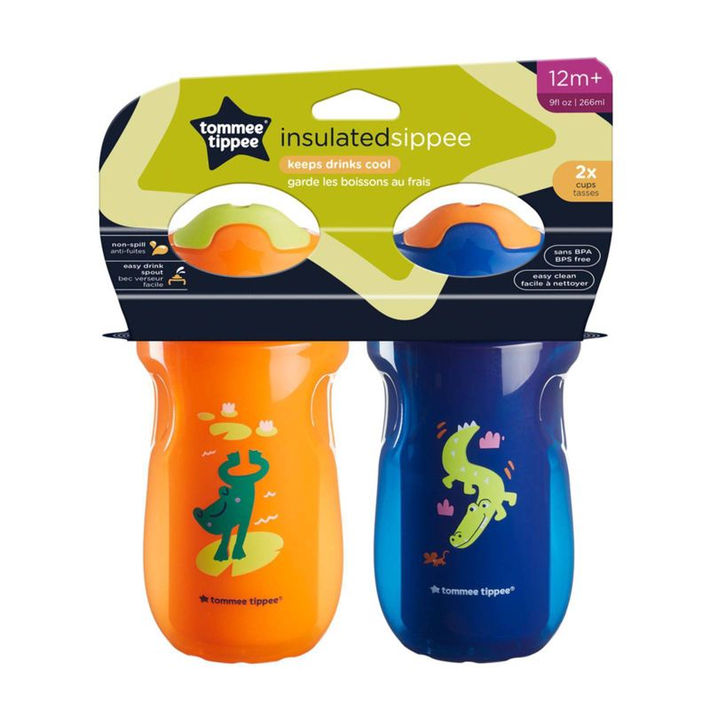 Tommee Tippee 9oz Insulated Sippy Cup - Orange/Blue - 2pk, 5 of 6