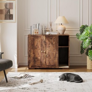 COZONY XL Litter Robot Enclosure Cabinet with Power Outlet and Dog Proof Shelf for Litter Robot 3/4 - 1 of 4