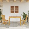 vidaXL - Solid Wood Acacia Outdoor Patio Dining Table 43.3"x21.7"x29.5" - Modern Rectangular Table for Garden Terrace - Brown - 4 of 4