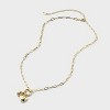 14K Gold Dipped Cubic Zirconia Puffy Heart Charm Initial Necklace - A New Day™ Gold - 2 of 4