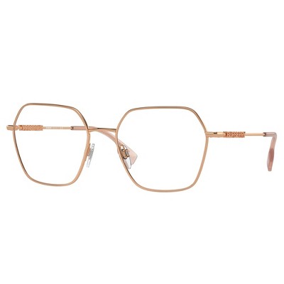 Burberry BE 1381 1337 Womens Irregular Eyeglasses Rose Gold 54mm
