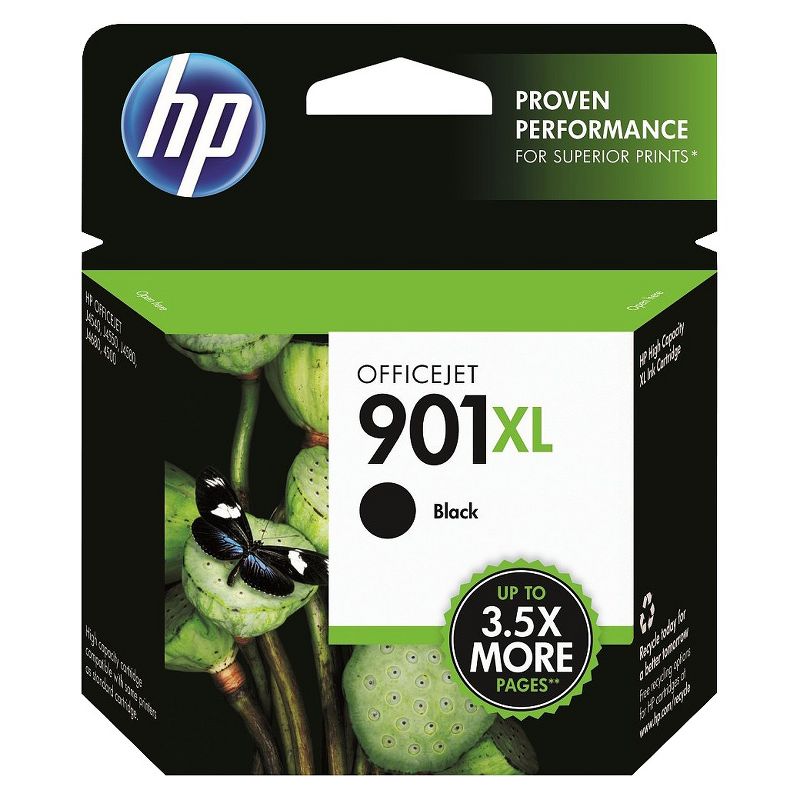 HP 901XL Officejet Single Ink Cartridge - Black (CC654AN#140), 1 of 2