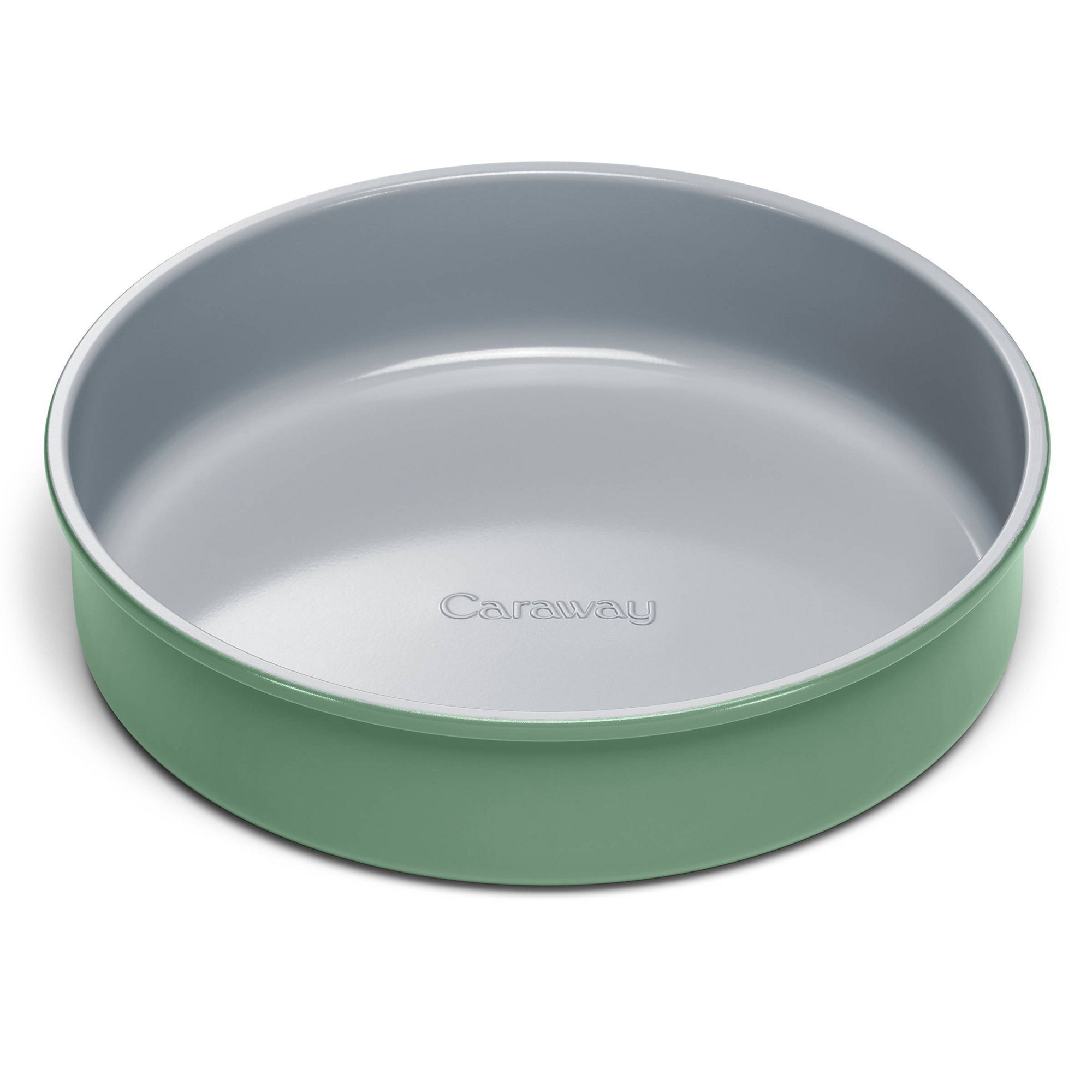 Caraway Home 8.82" Nonstick Ceramic Circle Pan Sage: Round Baking Pan, Aluminized Steel, Hand Wash, 1 Year Warranty