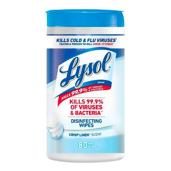 Lysol Crisp Linen Disinfecting Wipes - 80ct