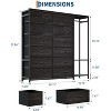 Wardrobe Closet Clothes Rack with 16 Fabric Drawers - Portable Wardrobe with 2 Shelves & Hanging Rod, Heavy Duty Garment Rack, Storage Organizer - 3 of 4
