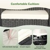 Tangkula 5PCS Outdoor Rattan Wicker Sofa Set Patio Conversation Set w/ 2 Ottomans - 4 of 4