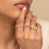 Women Size 6 7 8 9 10 Stackable Gold Rings for Women Non Tarnish Dainty 14K Gold Plated Stacking Cubic Zirconia - 4 of 4