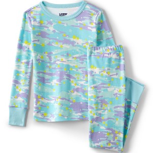Lands' End Kids Pattern Snug Fit Pajama Set - 1 of 2