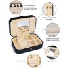 Benevolence LA Plush Velvet Travel Jewelry Box Organizer with Mirror - 3 of 4