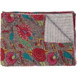 Taj Hotel Kantha Cotton Throw | 50"x70" | B - 1 of 4