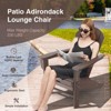 Tangkula 2PCS HDPE Adirondack Chair W/Ergonomic Design&Ottoman Outdoor Lounge Armchair Chair for Yard&Patio Black/Coffee/Grey/Turquoise/White - 2 of 4