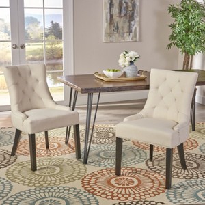 NicBex Mid-Century Style Small Upholstered Dining Chairs Set of 2 with Curved Legs,Modern Accent Chairs for Dining Room,Living Room - 1 of 4