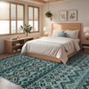 Vintage Geometic Rugs for Living Room Non Slip Non Shedding Washable Ultra Thin Carpet Stain Resistant Indoor Foldable Soft Rug for Bedroom Kitchen - 3 of 4