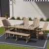 WestinTrends 6 Piece Outdoor Patio Dining Table and Armchair Dining Bench Set - 2 of 2