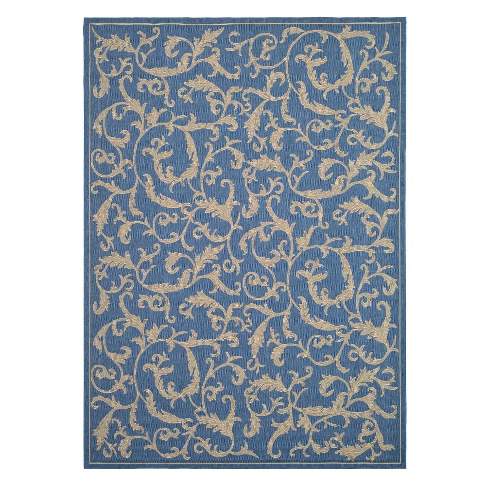 5'3inX7'7in Rectangle Savoy Outdoor Rug Blue/Natural - Safavieh