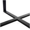Olivia & May Teak Wood Geometric Handmade Live Edge Coffee Table with Black Metal Base Black: Modern No Assembly Round Table - 3 of 4