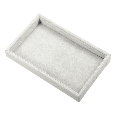 Unique Bargains Velvet Jewelry Tray Empty Stackable Tray Box for Rings Earrings Necklace Bracelet Pendants 1 Pc