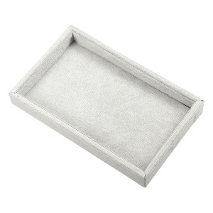 Unique Bargains Velvet Jewelry Tray Empty Stackable Tray Box for Rings Earrings Necklace Bracelet Pendants 1 Pc - 1 of 4