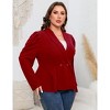 Plus Size Business Casual Blazers for Women Long Sleeve Shawl Lapel Blazer Suit Jackets - 4 of 4