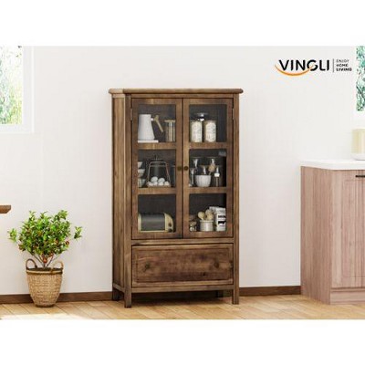Karl Home Brown 2-Door 1-Drawer Bookcase