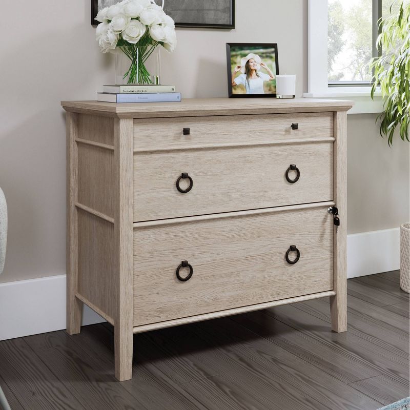 East Adara2 Drawer File Cabinet Cascade Oak - Sauder: Lateral, Legal/Letter Size, Locking, Traditional Style, 2 of 7