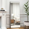 Silver Thin-Edged Rectangular Full-Length Mirror in Aluminum Alloy, 163x54x1.5cm (Includes Bracket) - 3 of 4