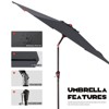 HYLEORY Germar Market Umbrella, Size: 90" H x 120" W x 120" D - 3 of 4