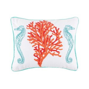 Sunset Bay - Seahorses Decorative Pillow - Levtex Home - 1 of 3