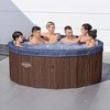 Bestway SaluSpa Toronto 5-7 Person Smart Energy-Efficient AirJet Hot Tub, Portable Outdoor Spa System, App Control, 180 Jets, 10 Nozzles, Brown - 2 of 2