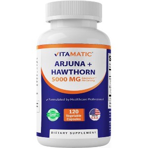 Arjuna 2500mg + Hawthron 2500 mg - 120 Vegetable Capsules - 1 of 4
