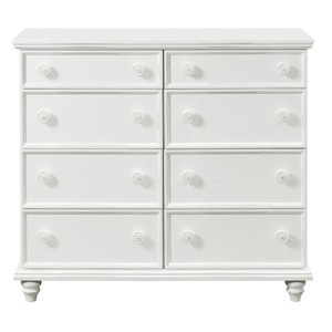 John Boyd Designs Notting Hill Collection 8 Drawer Dresser Chest - Bright White