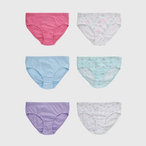 Hanes Premium Girls' 6pk Pure Comfort Briefs - Colors May Vary 16 : Target