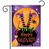 Briarwood Lane Witch Feet Halloween Garden Flag Cauldron Full Moo - 2 of 4