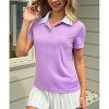 TIME HOLLOW Solid Color Short Sleeve Polo - 3 of 3