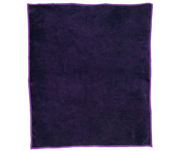 Yorkshire Home Solid Soft Heavy Thick Plush Mink Blanket - Purple (Queen)