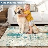 Modern Abstract Rug,  Area Rug, Washable Rug Soft Colorful Rug Modern Living Room Rug Non Slip Low Pile Indoor Floor Carpet - 4 of 4