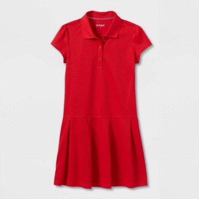 Girls' Performance Uniform Tennis Dress - Cat & Jack™ Red