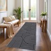 Modern Rainbow Striped Area Rug Washable Living Room Rugs Stain Resistant Non-Slip Backing Ultra-Thin Non Shedding,for Bedroom Playroom - 2 of 4