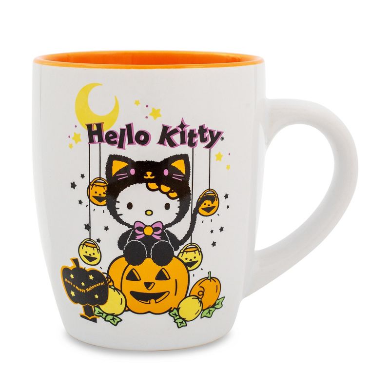 Silver Buffalo Sanrio Hello Kitty Pumpkin Patch Jumbo Curved Ceramic Latte Mug | Hold 25 Ounces, 2 of 8