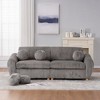 TiramisuBest Modern 84" White Corduroy Sectional Sofa Couch, Upholstered Loveseat for Living Room, Apartment, Bedroom, and Home Office - 3 of 4