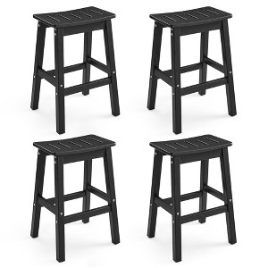 Arceso Outdoor Bar Stools , 25 Inch HDPE Counter Height Bar Stools, All Weather Resistant Patio Bar Stools for Balcony, Backyard - 1 of 4